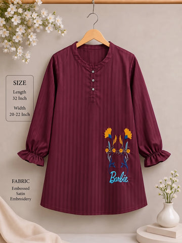 Women’s White Butterfly Rose Embroidered Cotton Shirt