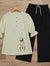 Butterfly Embroidered Top with Cargo Trousers