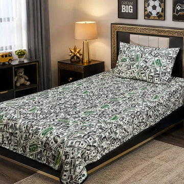 Dollar Bills Money Kids Bedsheet