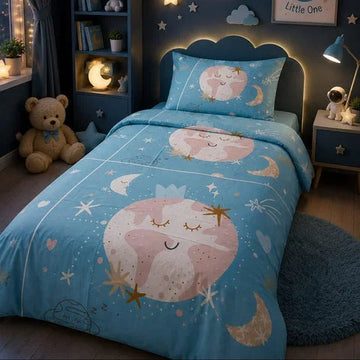 Dreamy Moon & Stars Kids Bedsheet