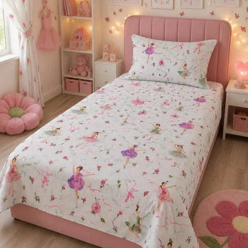 Pink Ballerina Kids Bedsheet