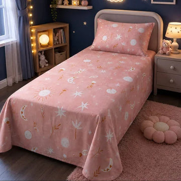Pink Celestial Dreams Kids Bedsheet